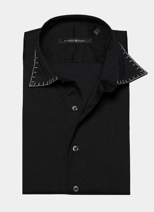 Premium Black Solid Full Sleeve Cotton Casual Formal Shirt