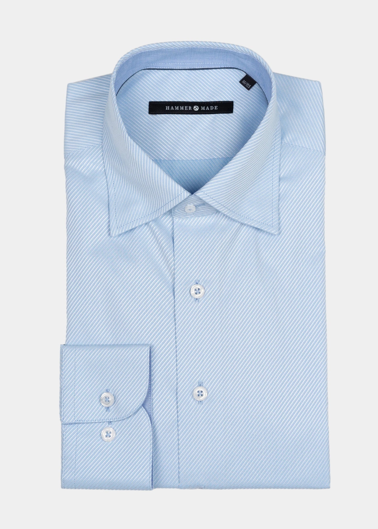 Premium Sky Blue Pinstripe Full Sleeve Cotton Formal Shirt